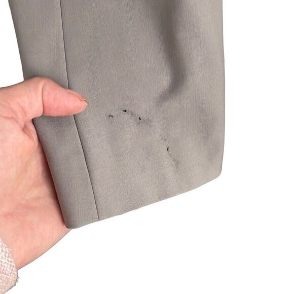 Ann Taylor Gray Taupe Wool Blend 1 Button Blazer - Size 10P - Picture 10 of 12